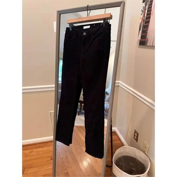 LOFT Black Corduroy Straight Leg Size 2 /26 - Picture 1 of 6